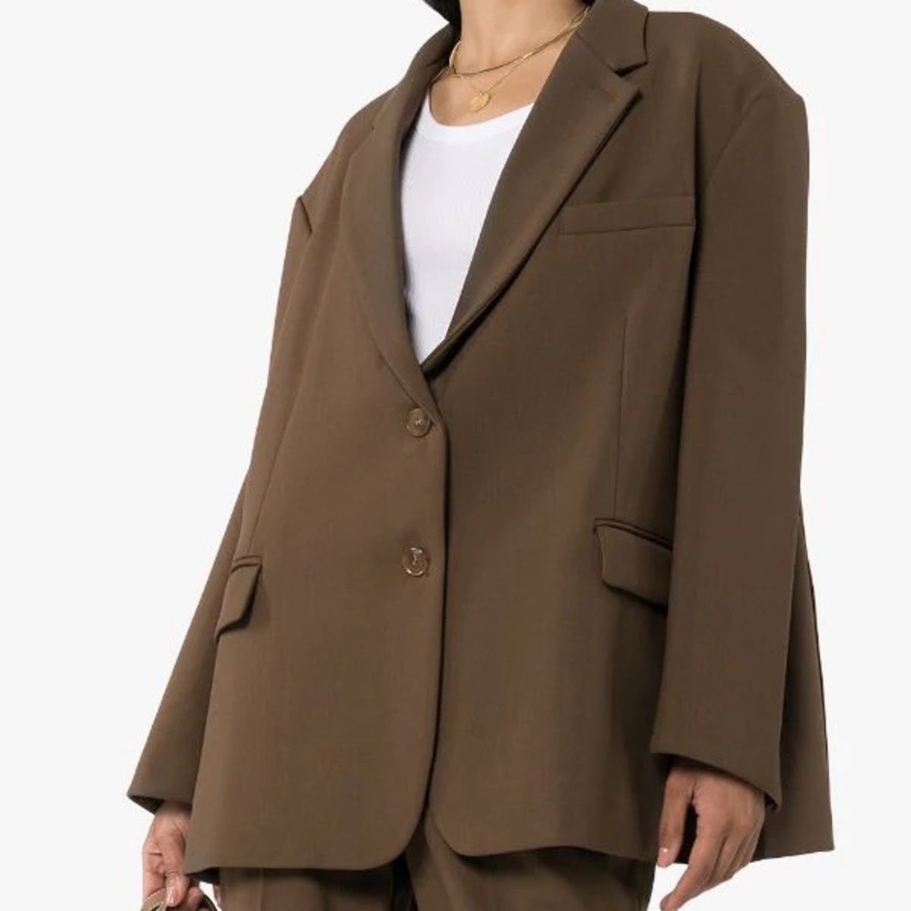 The Frankie Shop Bea Blazer in Chocolate